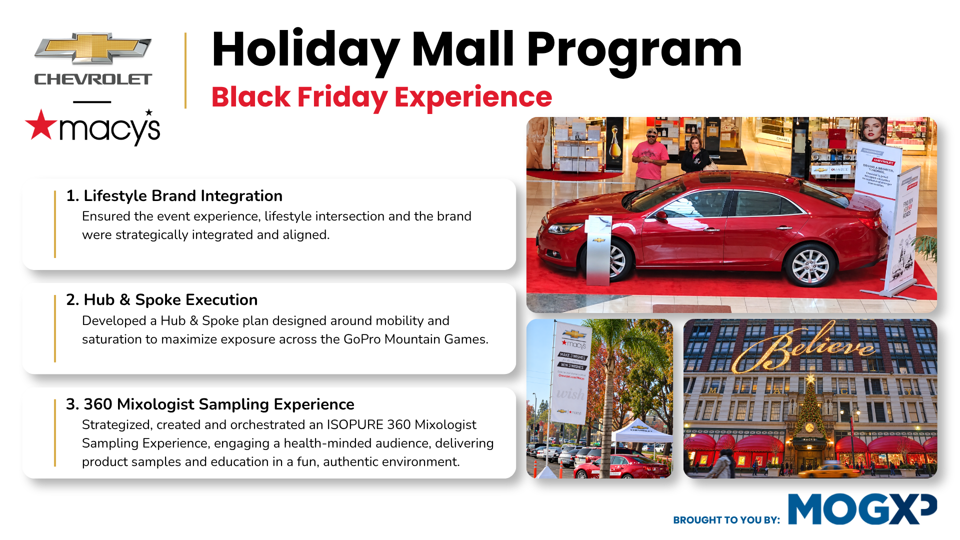 Chevrolet and Macy’s Holiday Mall Program — Black Friday Experience campaign overview