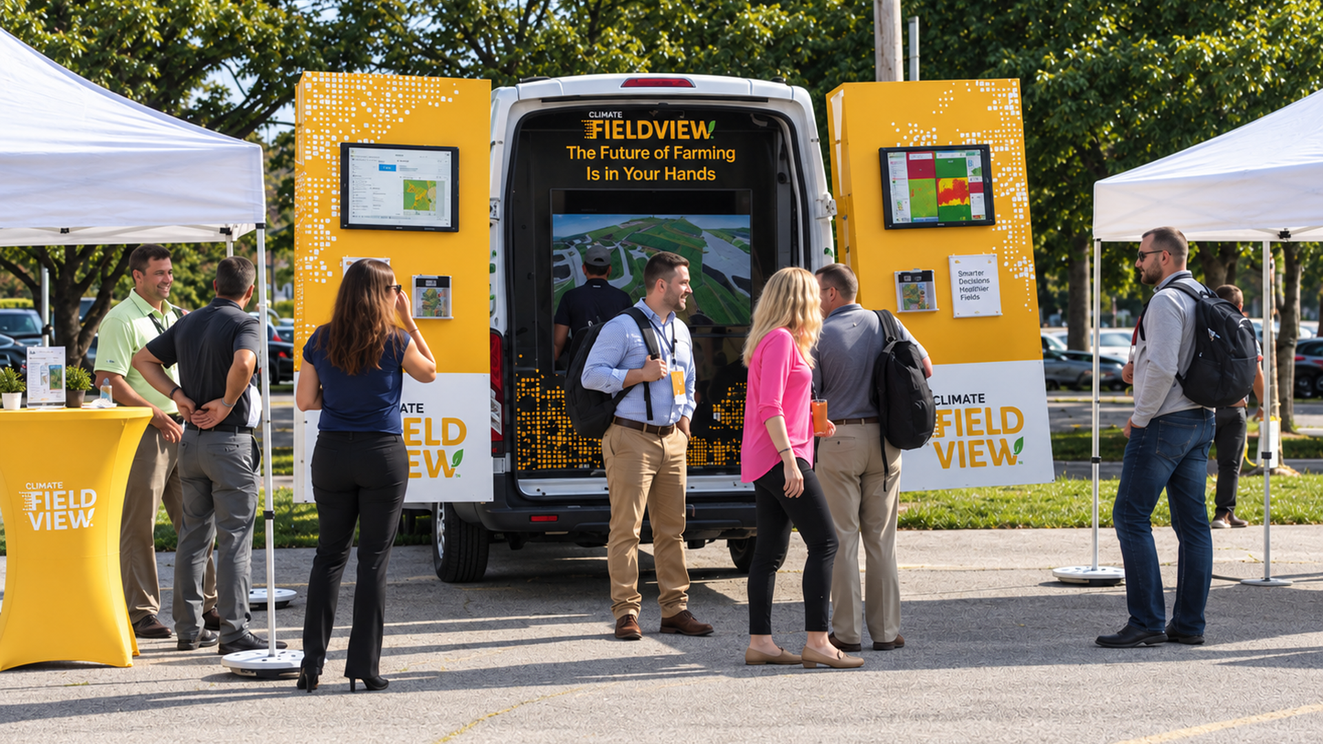 Climate FieldView mobile tour experience with farmers