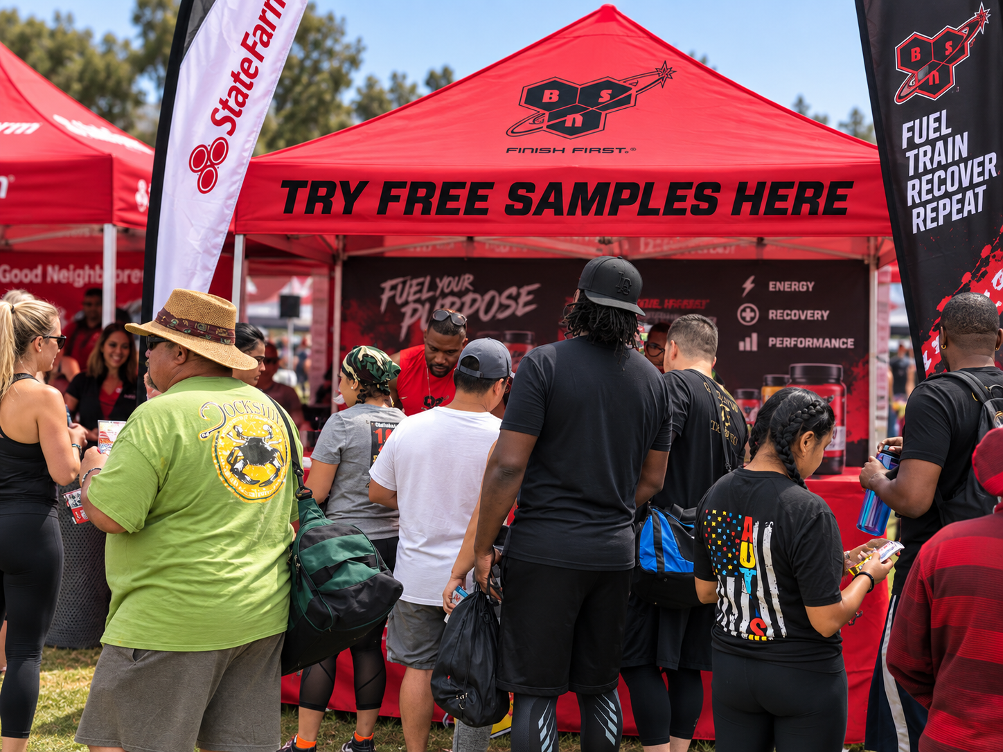 BSN free samples fitness event activation