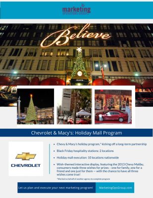 Chevrolet-Macy's-Holiday Mall Program Case Study