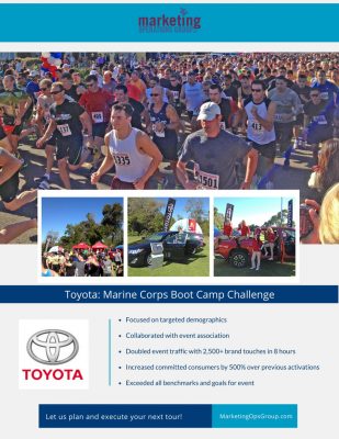Toyota - Marine Corps Boot Camp Challenge - experiential marketing