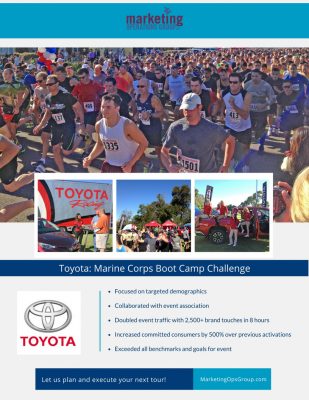 Toyota - Marine Corps Bootcamp Challenge, experiential marketing