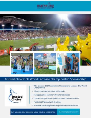 Trusted Choice - FIL Lacrosse Sponsorship Case Study